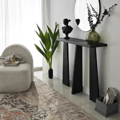 Console Arcturus, Table polyvalente, Armoire de rangement, Bureau du couloir, 100x28h83 cm, Anthracite