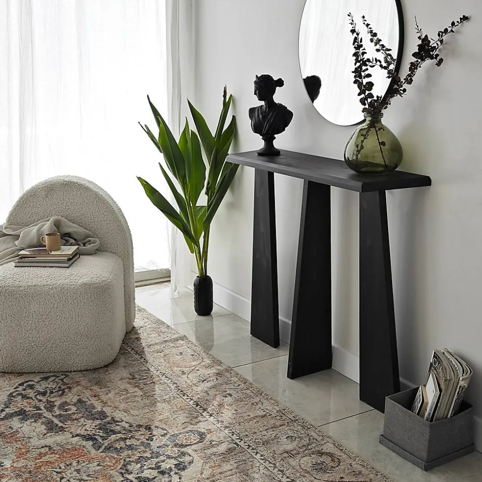 Console Arcturus, Table polyvalente, Armoire de rangement, Bureau du couloir, 100x28h83 cm, Anthracite