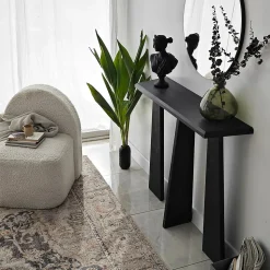 Console Arcturus, Table polyvalente, Armoire de rangement, Bureau du couloir, 100x28h83 cm, Anthracite