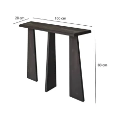 Console Arcturus, Table polyvalente, Armoire de rangement, Bureau du couloir, 100x28h83 cm, Anthracite