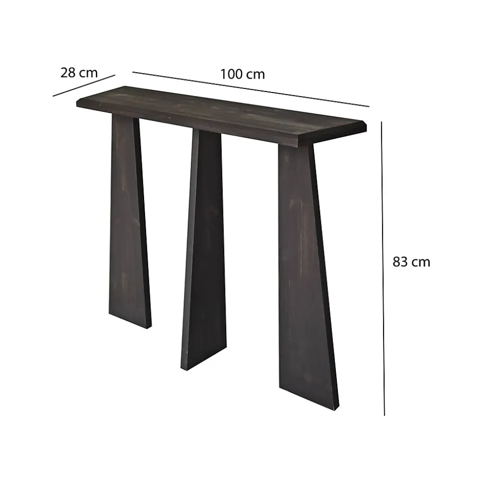 Console Arcturus, Table polyvalente, Armoire de rangement, Bureau du couloir, 100x28h83 cm, Anthracite