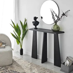 Console Arcturus, Table polyvalente, Armoire de rangement, Bureau du couloir, 100x28h83 cm, Anthracite