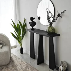 Console Arcturus, Table polyvalente, Armoire de rangement, Bureau du couloir, 100x28h83 cm, Anthracite