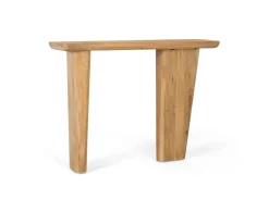 Console artisanale en bois de manguier
