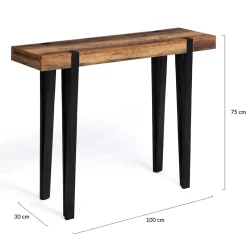 Console AUSTRIA bois pied épingle