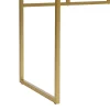 Console avec 2 tiroirs en MDF - Blanc et doré - CODENIO