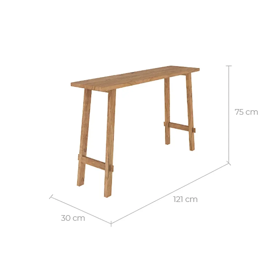 Console Cahya en bois de teck recyclé - Cahya