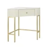 Console d'angle effet matelassé Sharon 84.5x60x77 cm