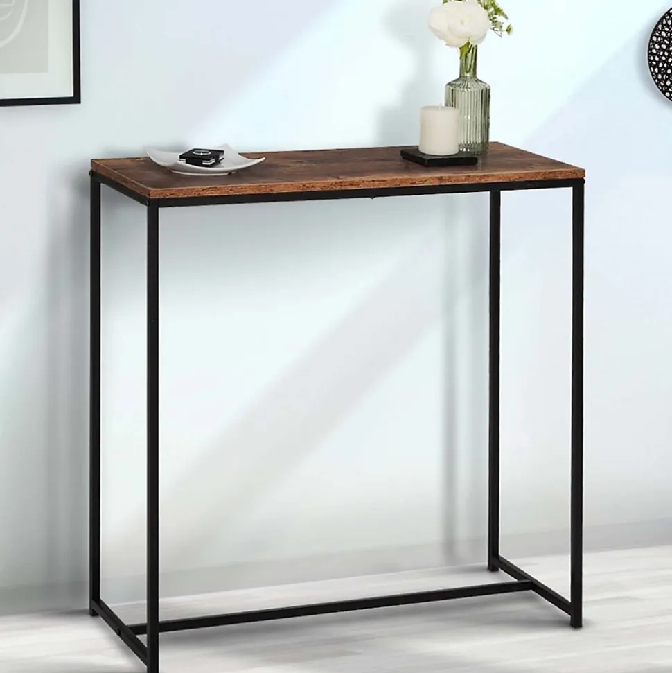 Console DAYTON plateau effet vieilli design industriel