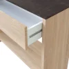 Console d'entrée avec miroir Oxys - L92 cm