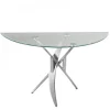 Console d'entrée 100cm BARCA design en verre trempé piétement acier satiné EDACONCEPT
