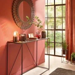 Console d'entrée Gota Atmosphera H. 85 cm beige et noir