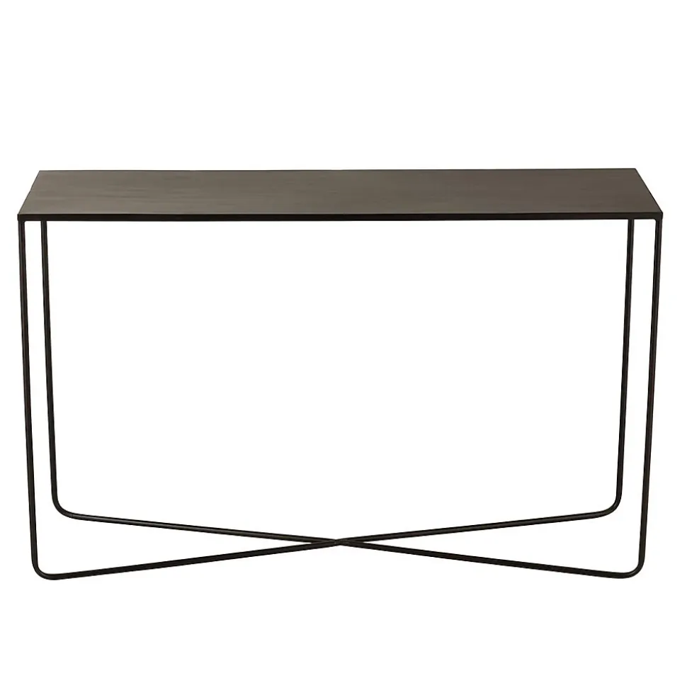 Console d'entrée pieds croisés en métal