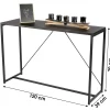 Console dentrée style industriel collection SOHO Structure en métal noir, coloris noir, dimensions 120x39x79 cm
