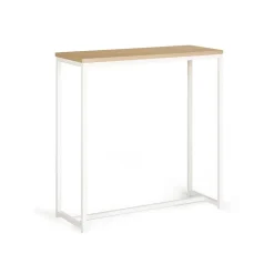 Console DETROIT design industriel bois et métal blanc