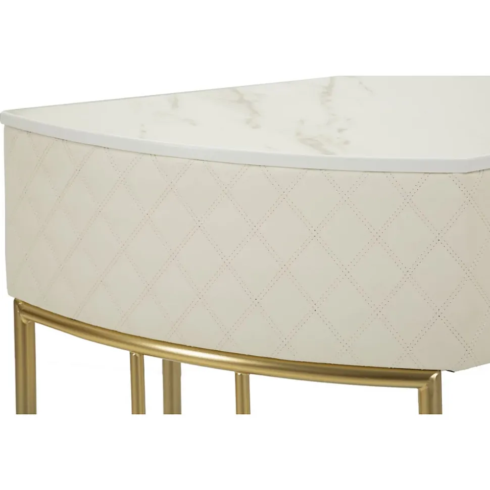Console effet matelassé Sharon 100x40x75 cm
