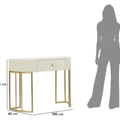 Console effet matelassé Sharon 100x40x75 cm