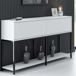 Console en agglomeré et métal Lord