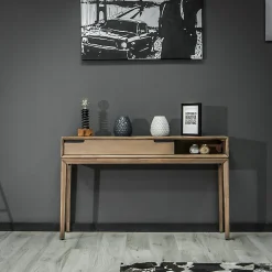 Console en bois 1 grand tiroir 1 niche L.130 cm - KASSIA