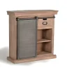 Console en bois de manguier avec porte coulissante