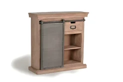 Console en bois de manguier avec porte coulissante