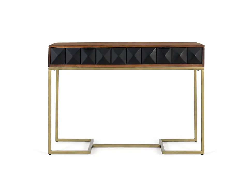 Console en bois de manguier et structure en fer
