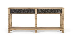 Console en bois de manguier au design artisanal