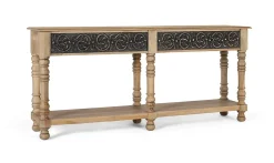Console en bois de manguier au design artisanal
