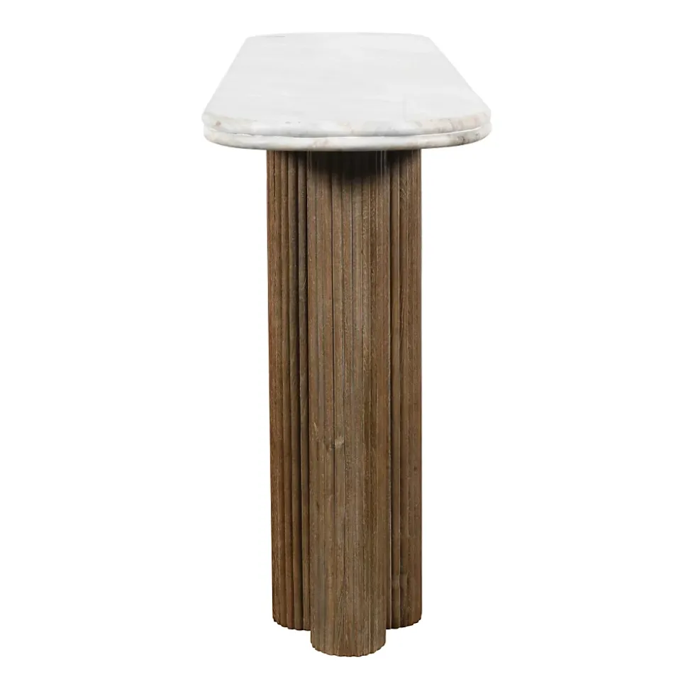 Console en bois de manguier et marbre BUREN