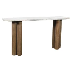 Console en bois de manguier et marbre BUREN