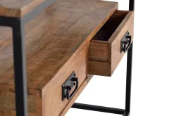 Console en bois manguier et métal
