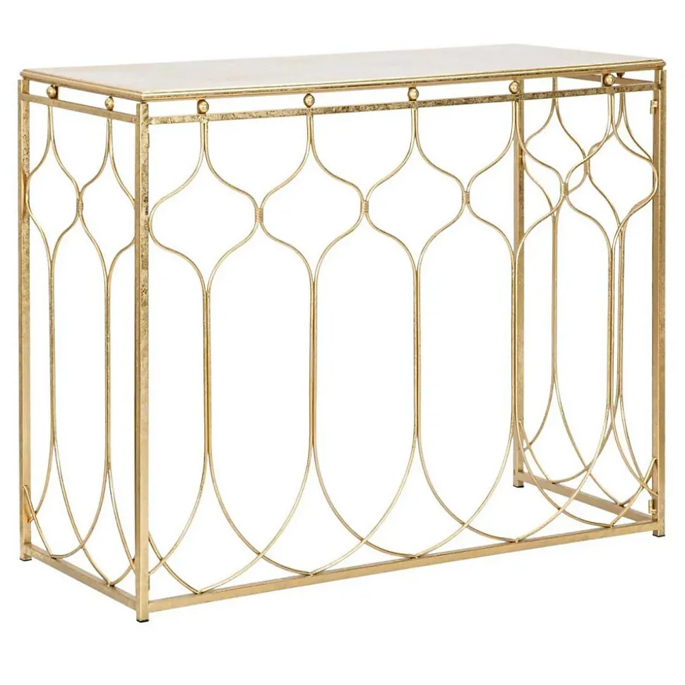 Console en métal doré Arab 96.5x41x78 cm