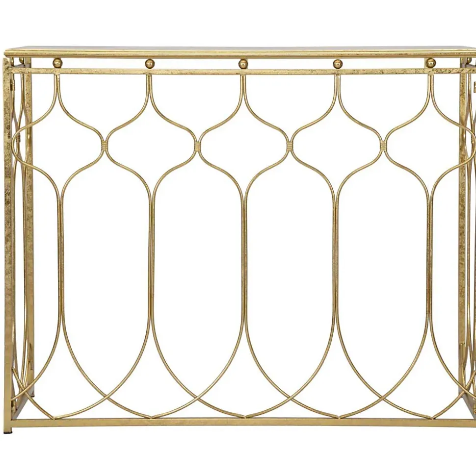 Console en métal doré Arab 96.5x41x78 cm