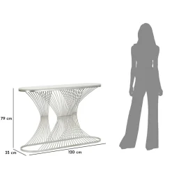 Console en métal Stripe 120x35x79 cm