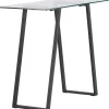 Console en verre et acier Horten