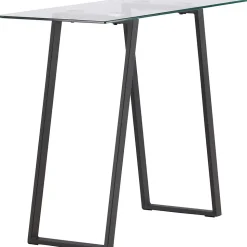 Console en verre et acier Horten