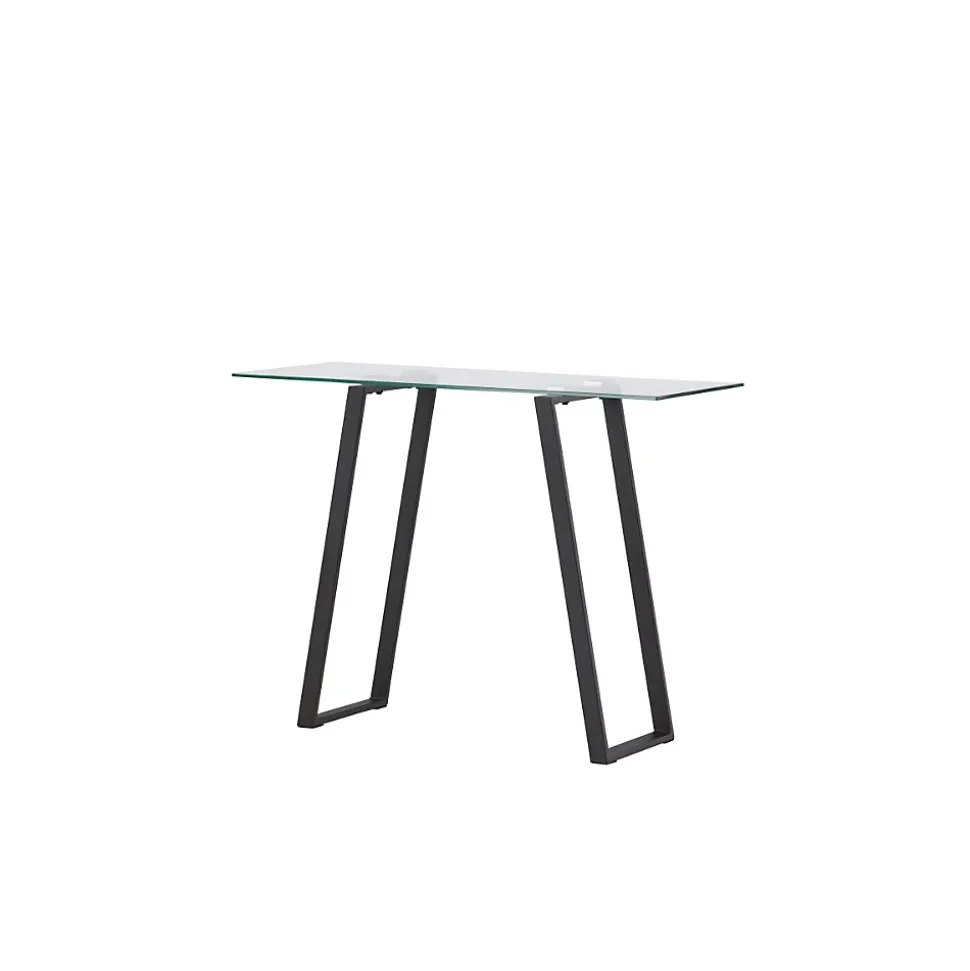 Console en verre et acier Horten