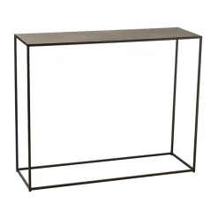 Console filaire rectangulaire métal noir