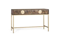 Console manguier noyer et doré élégance unique
