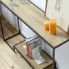 Console moderne 2 niveaux décor chêne L120cm