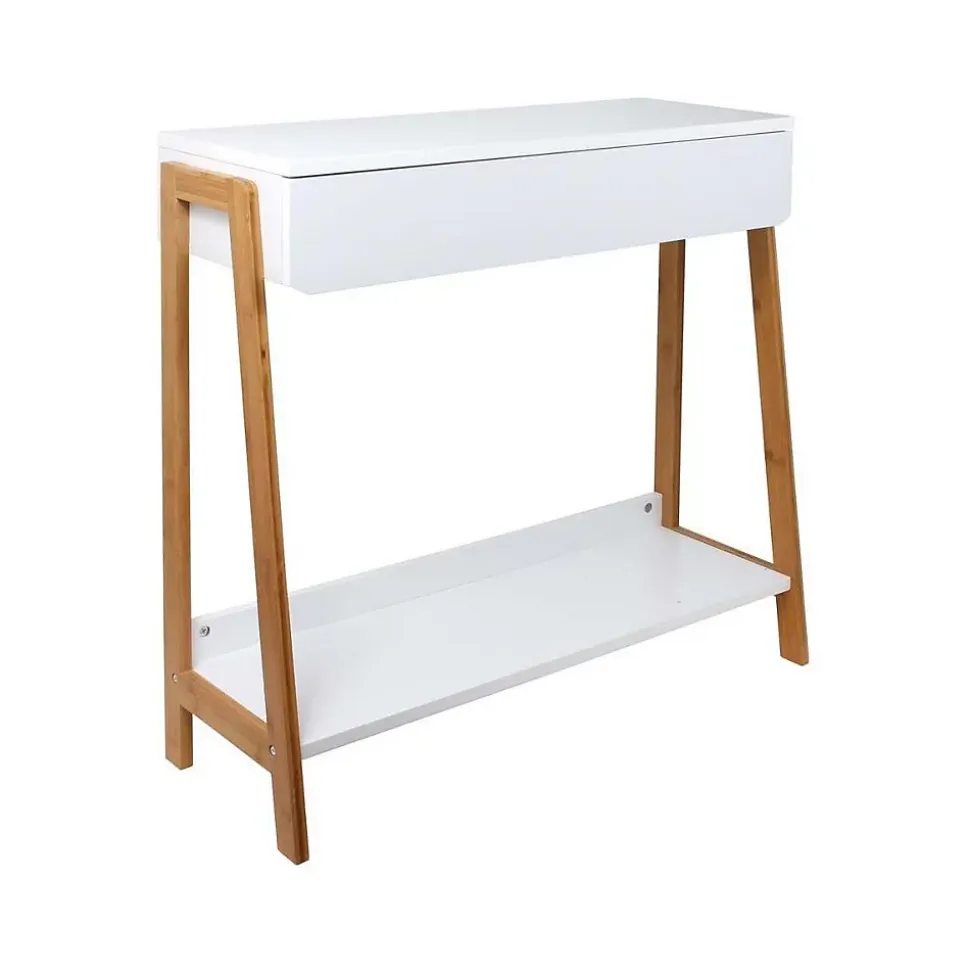 Console scandinave en bois avec tiroir Ida