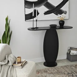 Console Toliman, Table polyvalente, Armoire de rangement, Bureau du couloir, 100x30h81 cm, Anthracite
