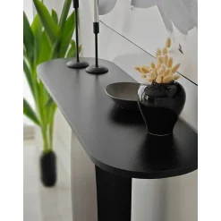 Console Toliman, Table polyvalente, Armoire de rangement, Bureau du couloir, 100x30h81 cm, Anthracite