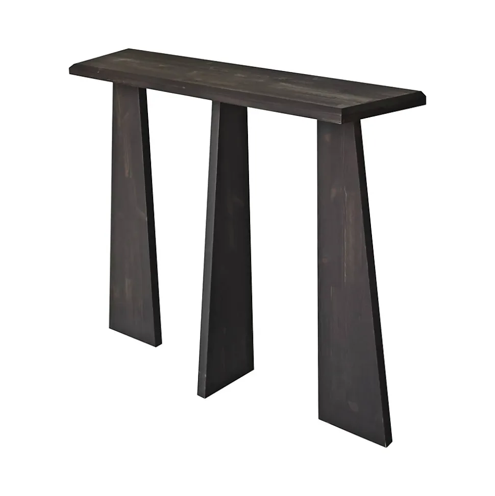 Console TomoeGozen, Table polyvalente, Armoire de rangement, Bureau du couloir, 100x28 h83 cm, Anthracite