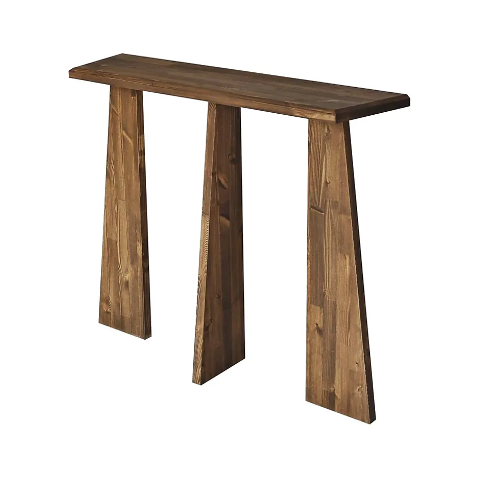 Console TomoeGozen, Table polyvalente, Armoire de rangement, Bureau du couloir, 100x28 h83 cm, Noyer