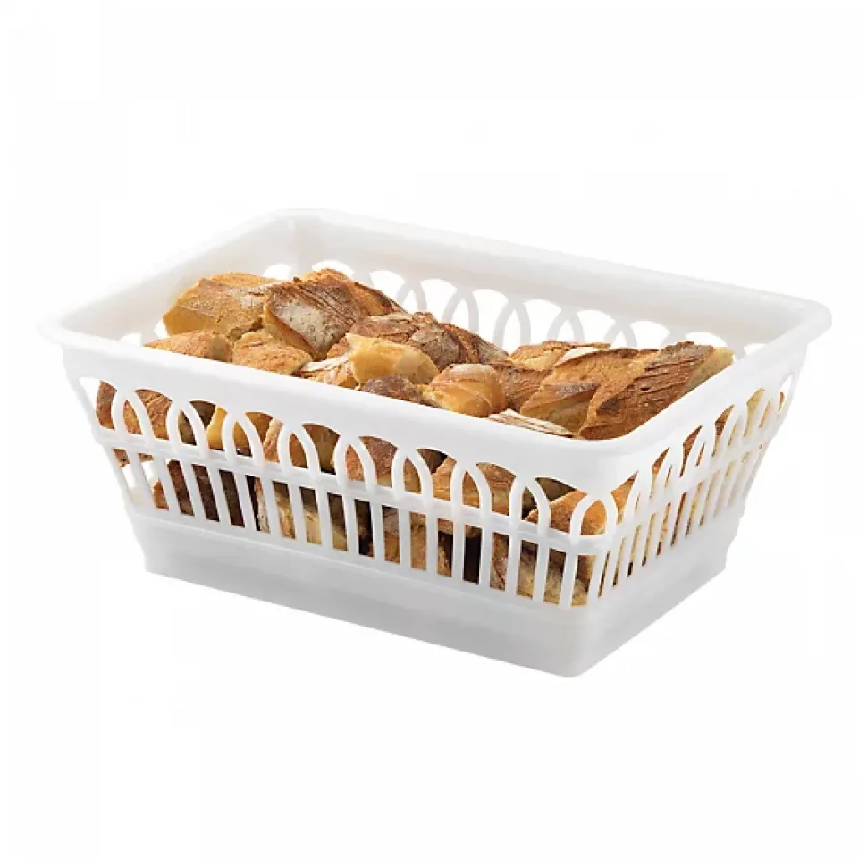 Corbeille à pain en plastique blanche
