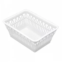Corbeille à pain en plastique blanche