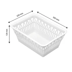 Corbeille à pain en plastique blanche