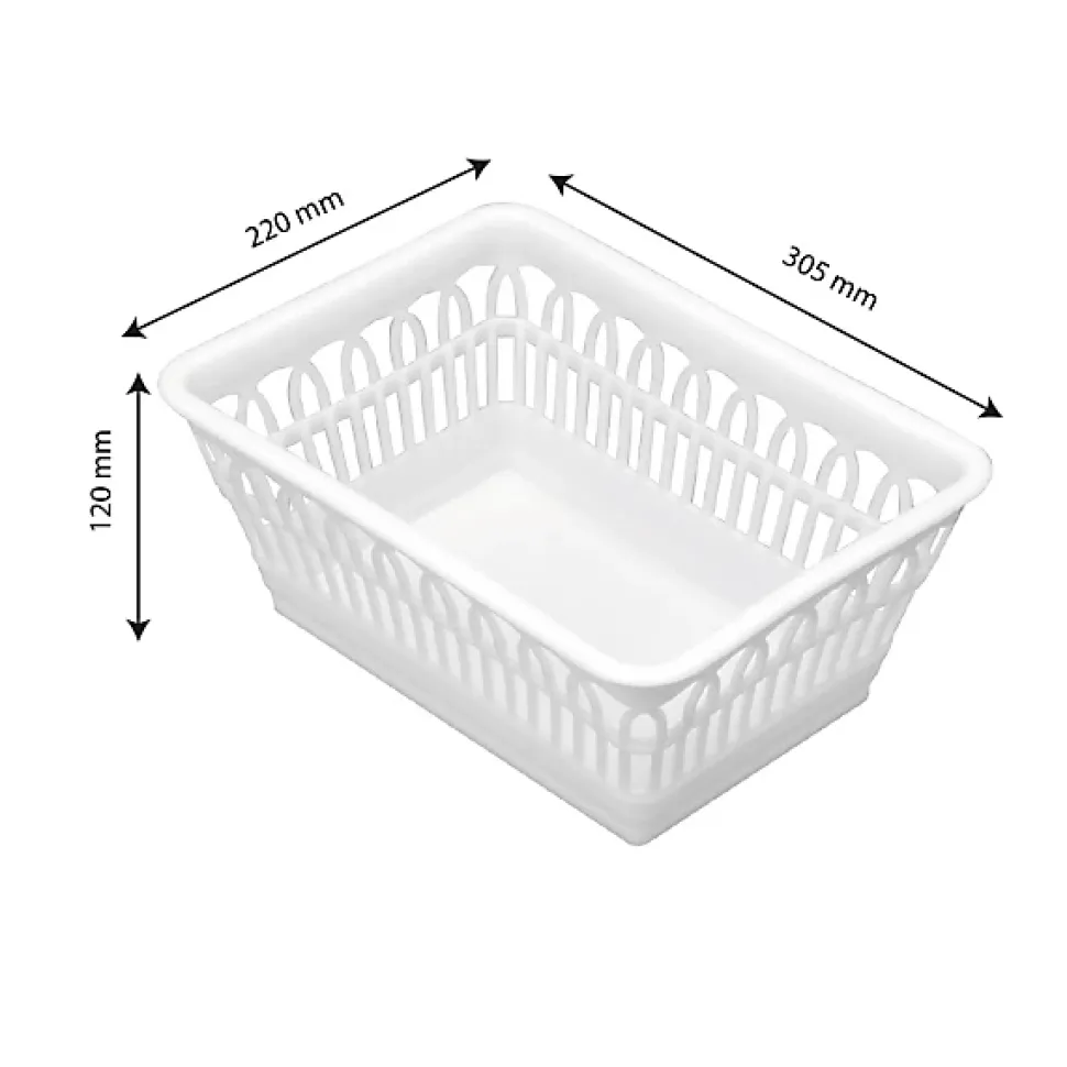 Corbeille à pain en plastique blanche