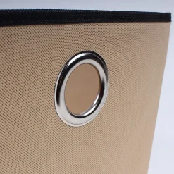 Corbeille beige en tissu avec oeillet